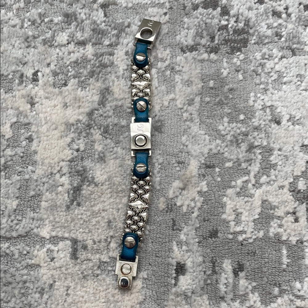 Silver and Blue Women's Bracelet